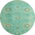 thumbnail image 1 of Ahgly Company Indoor Round Abstract AquaMarine Green Abstract Area Rugs, 3' Round, 1 of 6