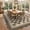 Brown, variant on HIWEAVER Brown 2' x 6' Scalloped-edge Easy Jute Runner Rug for Bathroom Modern Bordered Plaid Indoor Outdoor Neutral Carpet for Patios Non Slip Washable Throw Kitchen Mat for Home Decor