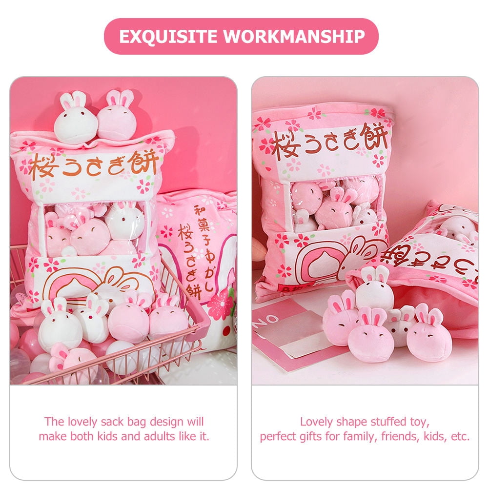 ULTNICE Rabbit Plush Toy Adorable Design Stuffed Rabbit Doll Plush for Couch Nap 1 Set