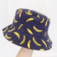 thumbnail image 3 of Sombrero de pescador de 56-58cm con circunferencia para hombres y mujeres, sombrero de pescador con patrón de piña y plátano, sombrero de pescador de doble cara, sombrero para el sol, gorro de lavabo, 3 of 5