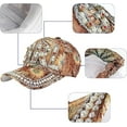 thumbnail image 2 of LINLIN Women Rhinestone Crystals Baseball Cap Bling Bling Adjustable Sun Hat Hip Hop Caps Fashion Hats, 2 of 5