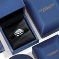 thumbnail image 5 of Gem Stone King 925 Sterling Silver and 10K Yellow Gold Round White Lab Grown Diamond and White Opal 3 Stone Ring for Women (1.00 Cttw, Size 6), 5 of 6
