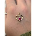 thumbnail image 2 of Diastar Jewels Women's Heart Cut Pink Cubic Zirconia 14K Yellow Gold Finish Pendant, 2 of 4