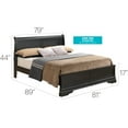 thumbnail image 2 of Glory Furniture Louis Phillipe King Panel Bed in Black, 2 of 2