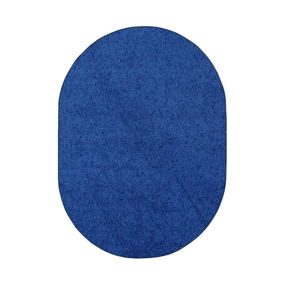 Furnish My Place Neon Blue 2' x 10' Oval Solid Color Rug Made In Usa