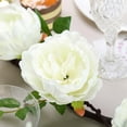 thumbnail image 3 of Balsa Circle 6 feet Cream Garland Silk Peony Flowers Leaves Wedding Party Bouquets Centerpieces, 3 of 6