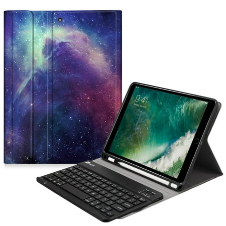 Fintie TPU Keyboard Case Cover with Apple Pencil Holder for iPad 9.7