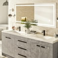 thumbnail image 4 of Eviva Lugano 84" Cement Gray Modern Bathroom Vanity with White Integrated Acrylic Sink, 4 of 7