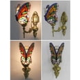 thumbnail image 3 of Artistic Style Wall Light, Butterfly Wall Sconce, Vintage Antique Stained Glass Decorative Wall Lighting Fixture for Living Room Bedroom Hallway Beside Lamp,1, 3 of 4