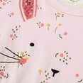 thumbnail image 4 of JUoaLXG Toddler Girls Casual Dresses Easter Bunny Round Neck Short Sleeve Shirt DressOutwear,Pink,2 Years, 4 of 7