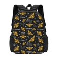 thumbnail image 3 of Balery Hohey Bee Golden Embroidery Backpack for Men and Women - Durable 600D Oxford Cloth -Large Capacity, Water-Resistant School, Travel, and Hiking Bag, 3 of 9