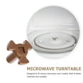 thumbnail image 3 of HOMEMAXS Microwave Turntable Shaft Set, 2-Piece Coffee Color Plastic Y-Shaped Design, Fits Most Microwave Oven Models, 3 of 6