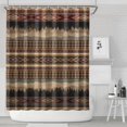 thumbnail image 2 of Bohemian Aesthetic Shower Curtain 72x84 Inches Vintage Tribal Print Polyester Fabric Bathroom Decor Earth Tones, 2 of 5