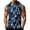 Blue, variant on Men’s Athletic Sleeveless Hoodie with Drawstring Hood and Front Pocket Casual Loose Fit Camouflage Patterned Vest Top