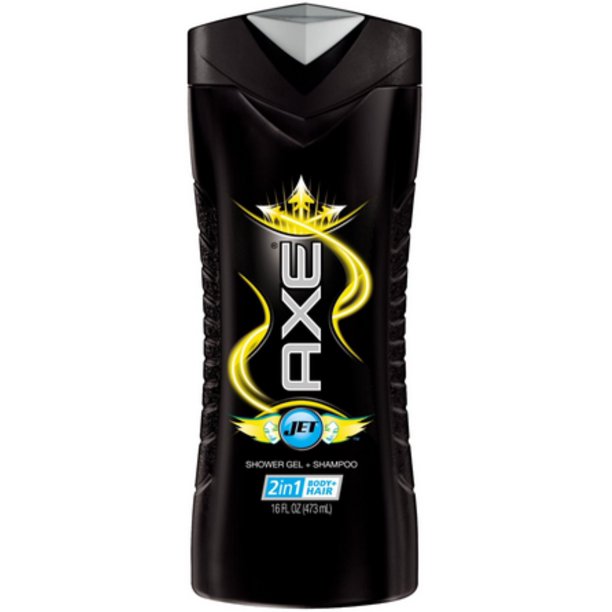 Axe Shower Gel + Shampoo, Jet 16 oz (Pack of 2)