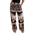 thumbnail image 2 of Idoravan Women's Plus Size Pants Fashion Women Casual Butterfly Printing Trousers High Waist Wide Leg Slim Straight Beach Pants, 2 of 8