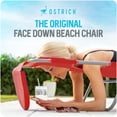 thumbnail image 4 of Ostrich On-Your-Back Outdoor Reclining Beach Pool Camping Chair, Red, 4 of 13