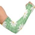 thumbnail image 2 of Daisy Manches de Bras avec Trou de Pouce UV Protection Solaire Respirante Manches de Bras de Refroidissement pour le Cyclisme Course Baskrtball Conduite Pêche, 2 of 7