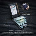 thumbnail image 3 of Wewdigi RFID Blocking Unisex Modern Bifold Wallets, Black, 3 of 5