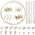 thumbnail image 3 of Pulsera, collar, joyería, cadena de extensión, hebilla de cola, anillo único envuelto en oro de 14 quilates, material con cuentas, 3 of 6