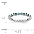 thumbnail image 5 of 925 Sterling Silver Stackable Expressions Blue Topaz Ring Size: 9; for Adults and Teens; for Women and Men, 5 of 5