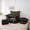 Black, variant on Feelyou Hippie Leaf Botanical Bedding Comforter Set 7pcs, Cartoon Mushroom Plant Queen Bedding Sets, Jungle Moth Snail Reversible Queen Sheet Sets, Ultra Soft Bedroom Decor
