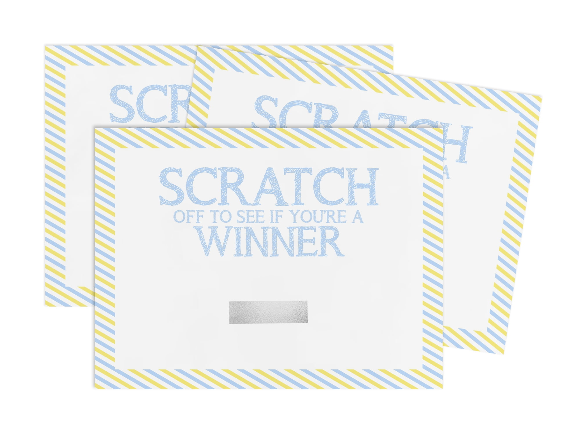 Inkdotpot Boy Baby Shower Scratch Cards, Pack Of 30, Little Man Theme