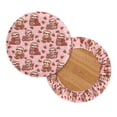 thumbnail image 2 of ZIATUBLE Sloth Strawberry Bar Stool Cover Slipcovers Non Slip Chairs Decorative Cover 12-14 Inch Wear Resistant Round Stool Dust Covers 2 Pieces Universal Padded Bar Stool Covers Round, 2 of 6
