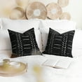 thumbnail image 5 of BlissBlush Black Decorative Throw Pillow Covers 18X18, Set of 2, Boho Farmhouse Cushion Cover, Cozy Soft Accent Pillowcase for Couch Sofa Bed Living Room Home Décor, 5 of 5