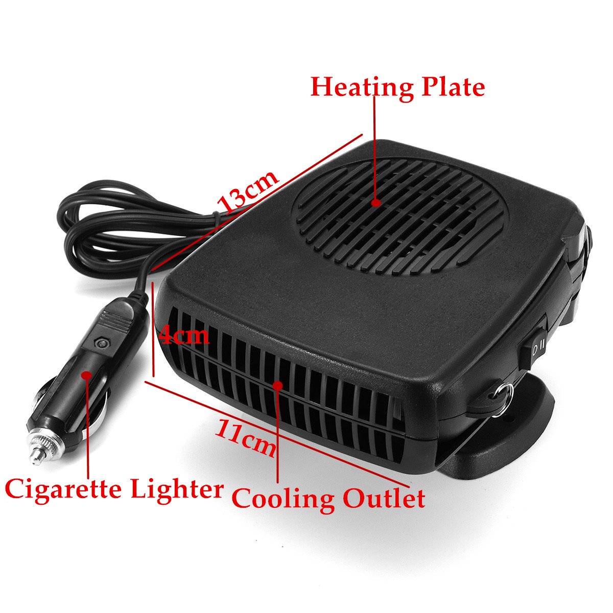 12V / 24V 150-200W Winter Portable Car Heater Fast Heating Cooling Fan  Windscreen Demister Defroster - Walmart.com