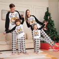 thumbnail image 1 of Nuevo conjunto navideño para padres e hijos con estampado de cervatillo a cuadros, pijama familiar de dos piezas con cabeza de ciervo a la moda europea y americana, 1 of 5