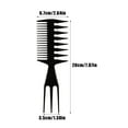 thumbnail image 4 of Three In One Hair Comb Fish Tail Bone Shape Styling Tool For Salon Barbers Slicked Back Undercut Hairstyles Detangling Smoothing, 4 of 7