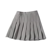 Kids Girl High Waisted Pleated Tennis Skirt School A-Line Athletic Skater Skirts with Lining Shorts 4-15 Years