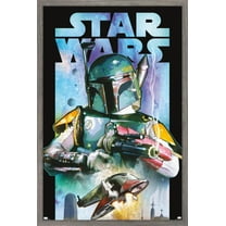 Star Wars: Saga - Boba Fett - Collage Wall Poster, 14.725" x 22.375", Framed