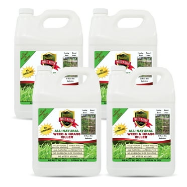 Natural Armor Weed Grass Killer All Natural Concentrated Formula Contains No Glyphosate Case Of 4 Gallon Refills Walmart Com