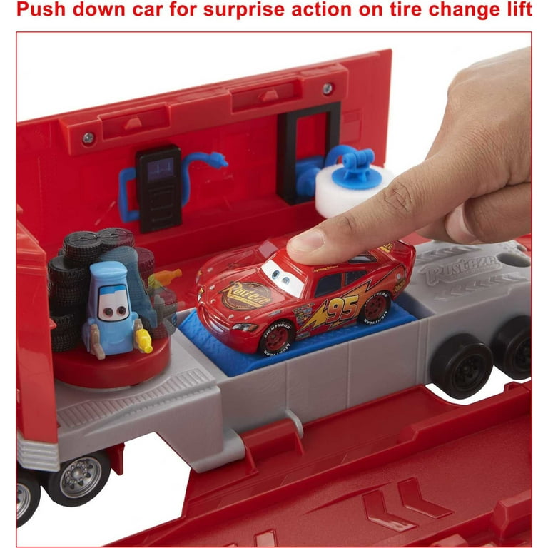 Disney Pixar Cars Transforming Mack Playset 2 in 1 Toy Truck Tune Up Station Walmart