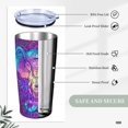 thumbnail image 6 of Kll Elephant In Tribal Style Stainless Stainless Steel Vacuum Insulated Coffee Cup 20 Oz Lids And Straws,1 Metal Straws,1 Cleaning Brush, 6 of 9