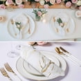 thumbnail image 2 of White Gold Modern Cloth Napkins, Abstract Vintage Marble Geometric Washable and Reusable Dinner Napkins Set of 6, Table Napkin for Kitchen Party Birthday Wedding Hotel Housewarming 20"x20", 2 of 8