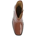 thumbnail image 5 of Journee Womens Icelyn Flexible Patent Vegan Leather Square Toe Booties, 5 of 10