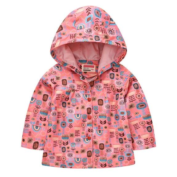 NOKIO Little Boys' Windbreaker Hoodies Toddler Kids Baby Girls Boys Autumn Jacket Zipper Hooded Windproof Coat Boys Girls Lightweight Rain Jacket Hooded Cotton Lined Raincoat Windbreaker Outwear