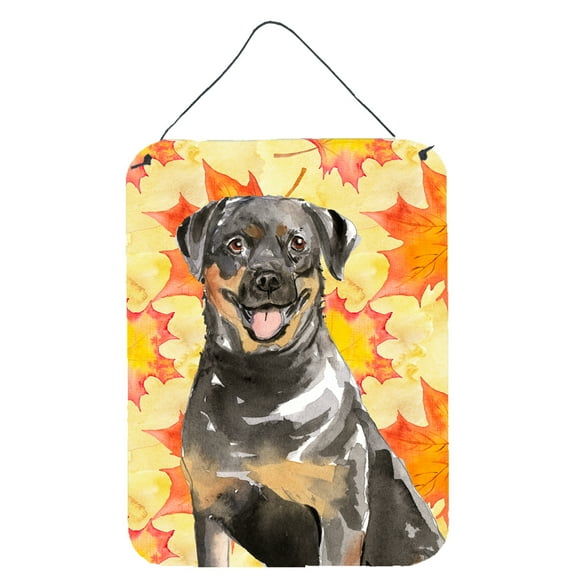 Fall Leaves Rottweiler Wall or Door Hanging Prints