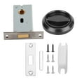 thumbnail image 1 of Cerradura de puerta de acero inoxidable con anillo de tirador para puerta de armario, cajón, armario, color negro, 1 of 5