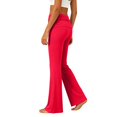 thumbnail image 5 of EliteGoogv Womens Yoga Pants Fold Waist Wide Leg Trousers For Women Summer Vacation Casual Pants Red L, 5 of 7
