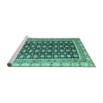 thumbnail image 2 of Ahgly Company Machine Washable Indoor Round Abstract Turquoise Blue Modern Area Rugs, 8' Round, 2 of 4