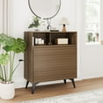thumbnail image 1 of Buffet Bahut, Armoire de Rangement Cannelée Mi-Siècle avec Tablettes Ajustables pour Salle à Manger, Entrée, 1 of 8