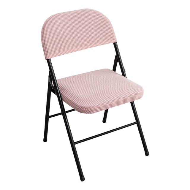 SUNSIOM Folding Dining Chair Seat and Back Cover Set Solid Color Jacquard Stretch Chair Slipcover Home Decoration
