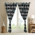 thumbnail image 4 of Retro Farmhouse Curtains Bear Deer Patchwork Grid Curtains & Drapes,Country Lodge Cabin Blackout Curtains Woodland Animals Rustic Decor,Grey Lattice Checkered Buffalo Plaid Decor, 4 of 6