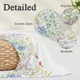 thumbnail image 3 of Spring Floral Body Pillow Covers 20"x60", Colorful Watercolor Botanical Summer Soft Brushed Microfiber Breathable Throw Pillow Covers, Pillowcase with Zipper for Couch Sofa Bedroom Living Room, 3 of 9