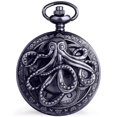 thumbnail image 1 of Hollow Quartz Pocket Watch Punk Pocket Watch With Necklace, 1 of 5