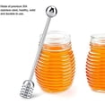 thumbnail image 3 of Agitador de miel Cuchara para agitar miel de acero inoxidable Palillo para agitar a prueba de herrumbre Tarro de mermelada de miel Herramienta para agitar Palillo de miel de acero inoxidable 304 JM, 3 of 5